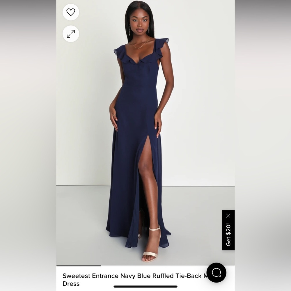 Lulu’s Navy Blue Formal Maxi Dress